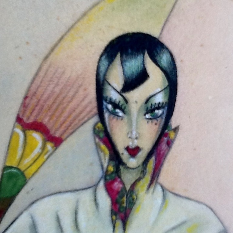 Leni Linthout,gemengde techniek, filmster Pola Negri? kopen? Bied vanaf 1!