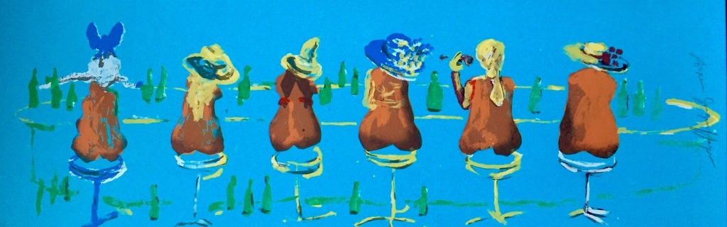 Espen Hagen - Bar Ladies - grote zeefdruk op papier - 100 ex. kopen? Bied vanaf 1!