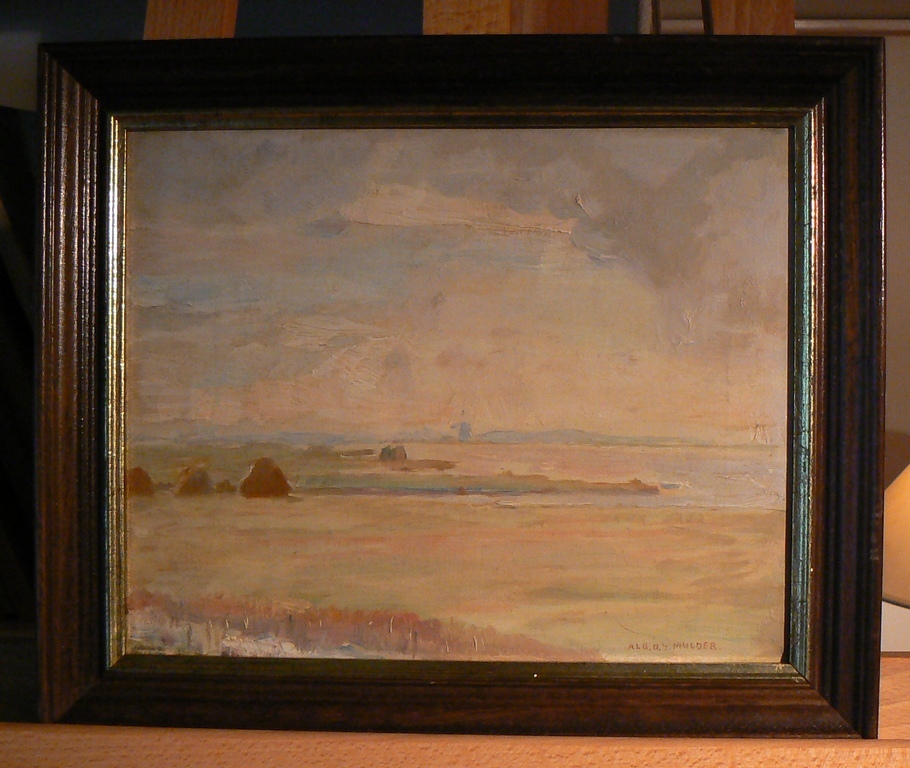 Albert Berend Jans Mulder (1889-1987) - olieverf op doek - landschap verkocht voor € 60!