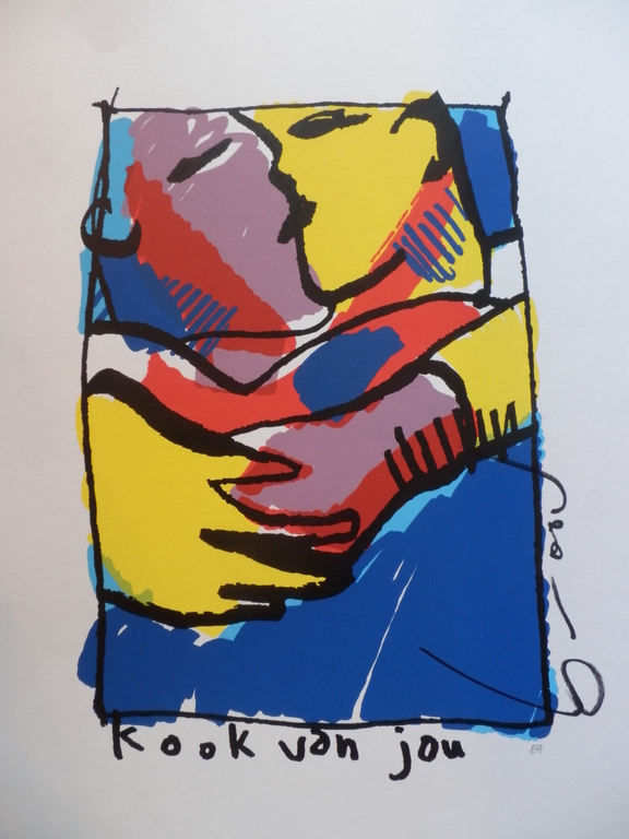HERMAN BROOD, GROTE HANDGESIGNEERDE Zeefdruk ,K OOK VAN JOU verkocht voor € 150!