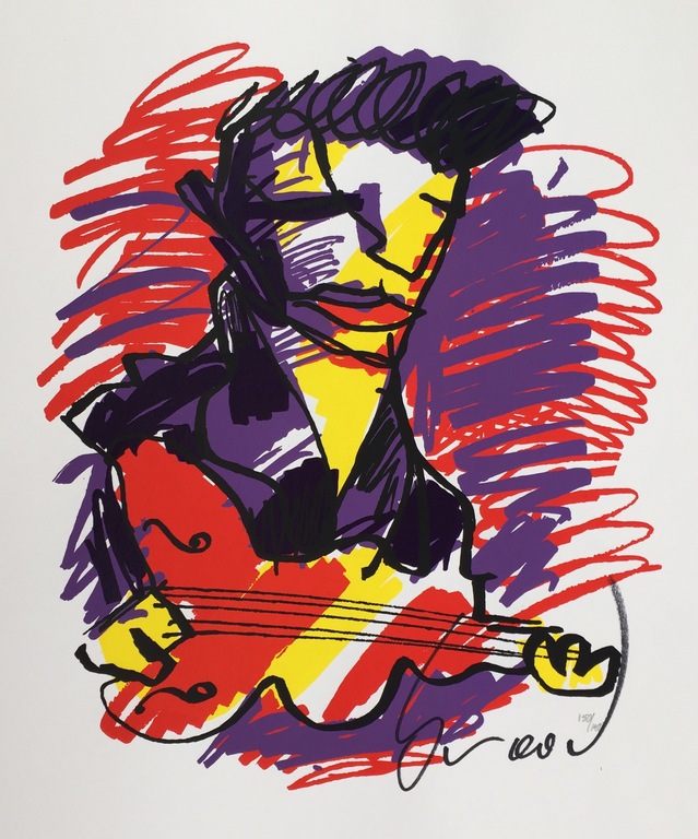 Herman Brood - Originele Kleurenzeefdruk: Elvis verkocht voor € 111!