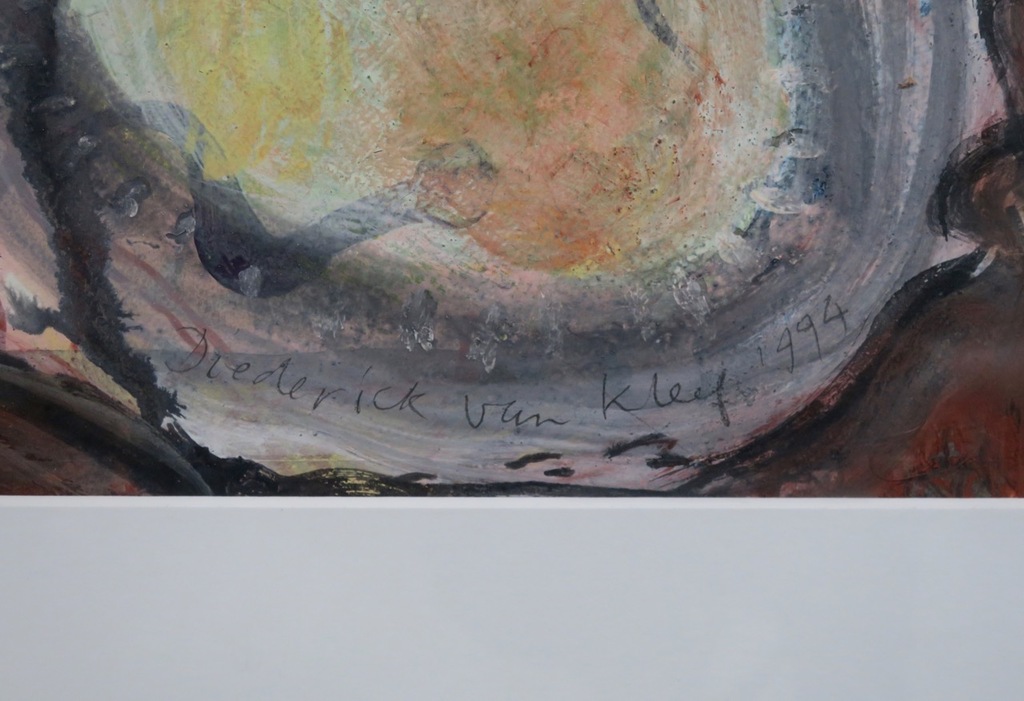 Diederick van Kleef: Gem.techniek, Mijn hart is een vijver - Ingelijst kopen? Bied vanaf 1!