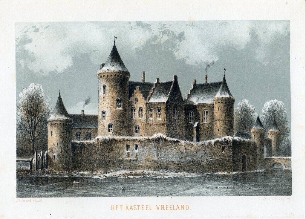 Johannes Hilverdink "Kasteel Vreeland in de winter" - Stichtse Vecht  kopen? Bied vanaf 20!