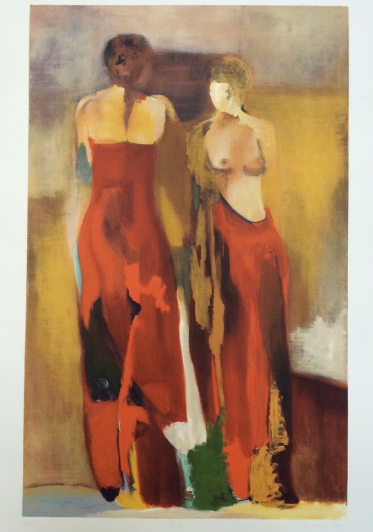 Hans van den Berg, zeefdruk op papier, Titel:" Toulon"  verkocht voor € 75!