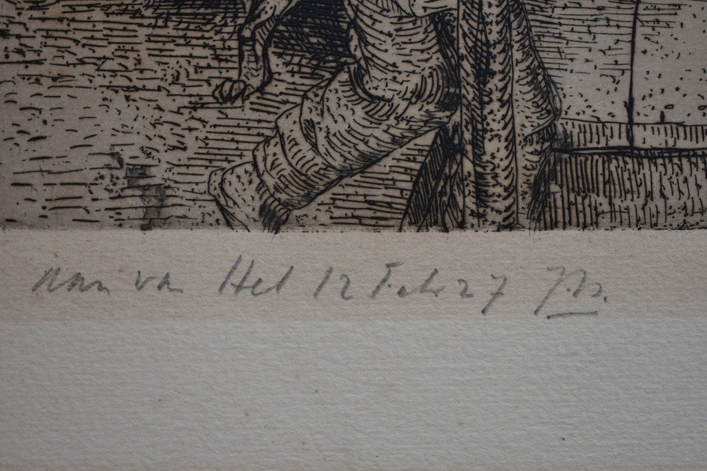 Hidde Nijland, Ets, De maaltijd in Emmaus, naar Rembrandt. kopen? Bied vanaf 1!