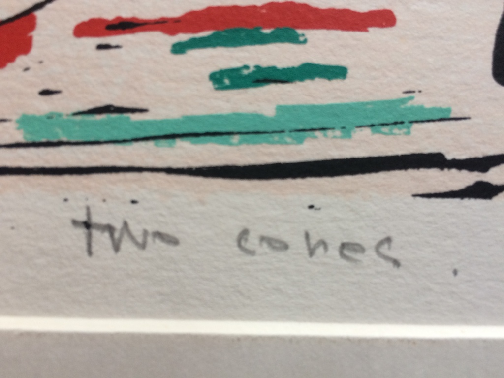 Hans Wap, zeefdruk 'Two Cones' 1988 kopen? Bied vanaf 20!
