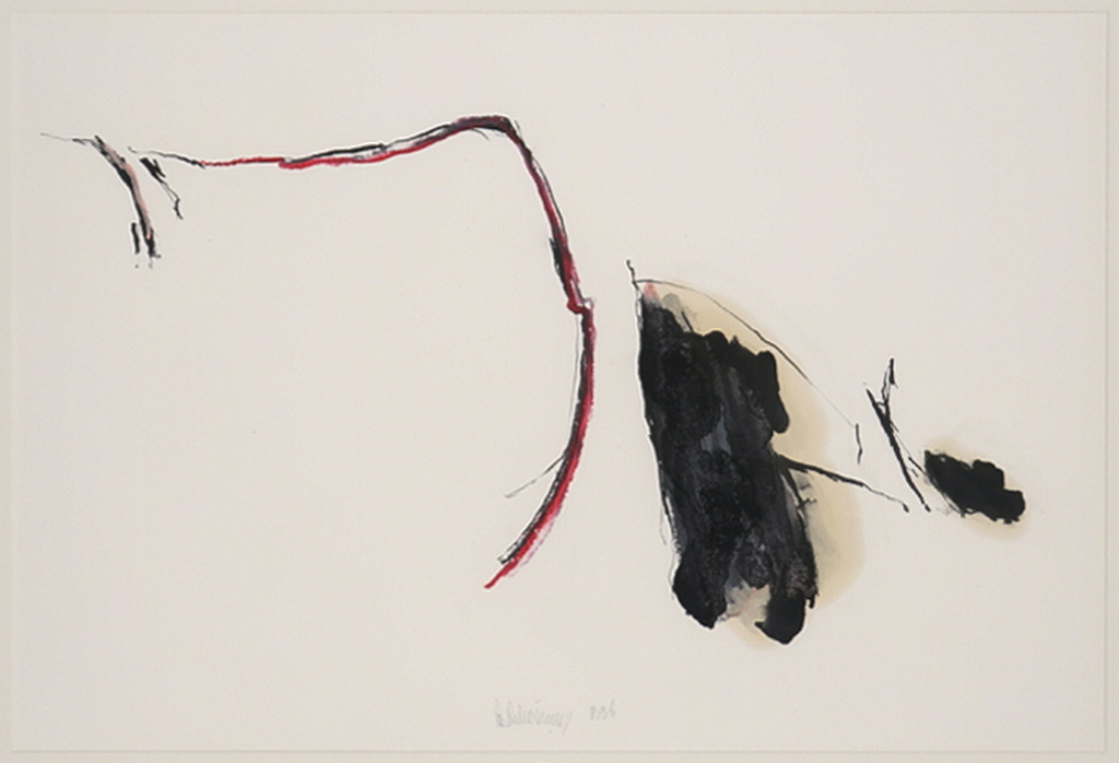 Cees Andriessen: Gemengde techniek op papier, Zonder titel - Ingelijst kopen? Bied vanaf 80!