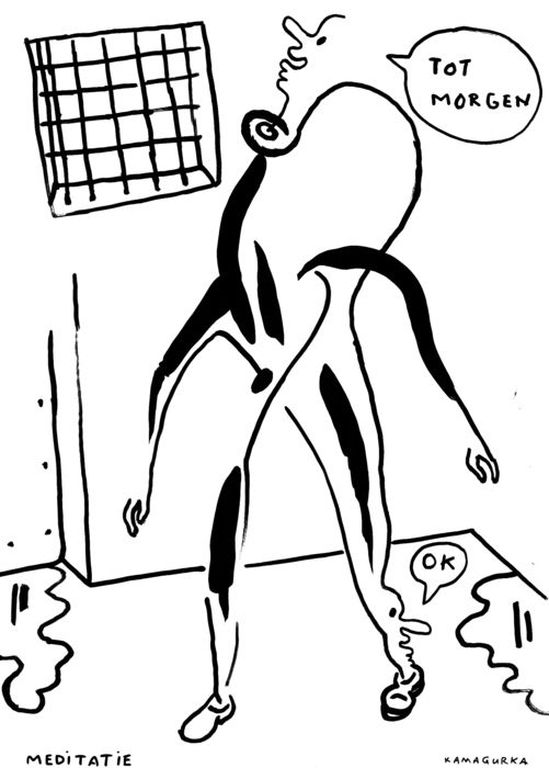 KAMAGURKA originele  grote tekening ,gesigneerd verkocht voor € 270!