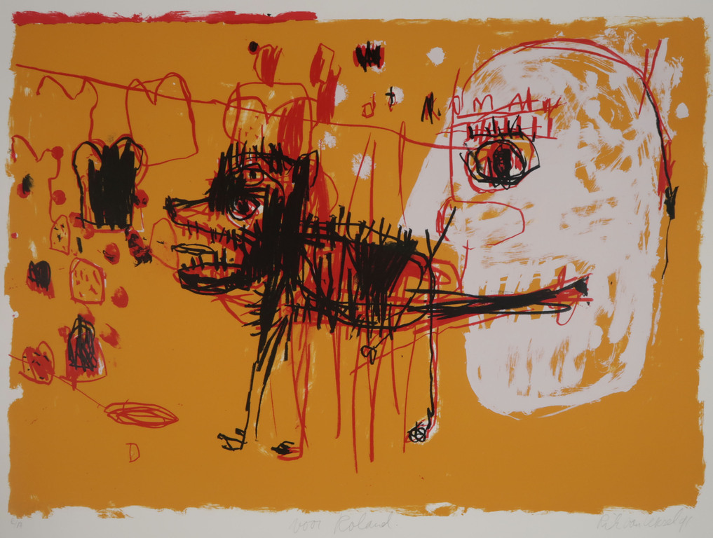 Rik van Iersel: Litho, Z.T. hongerig hondje verkocht voor € 45!