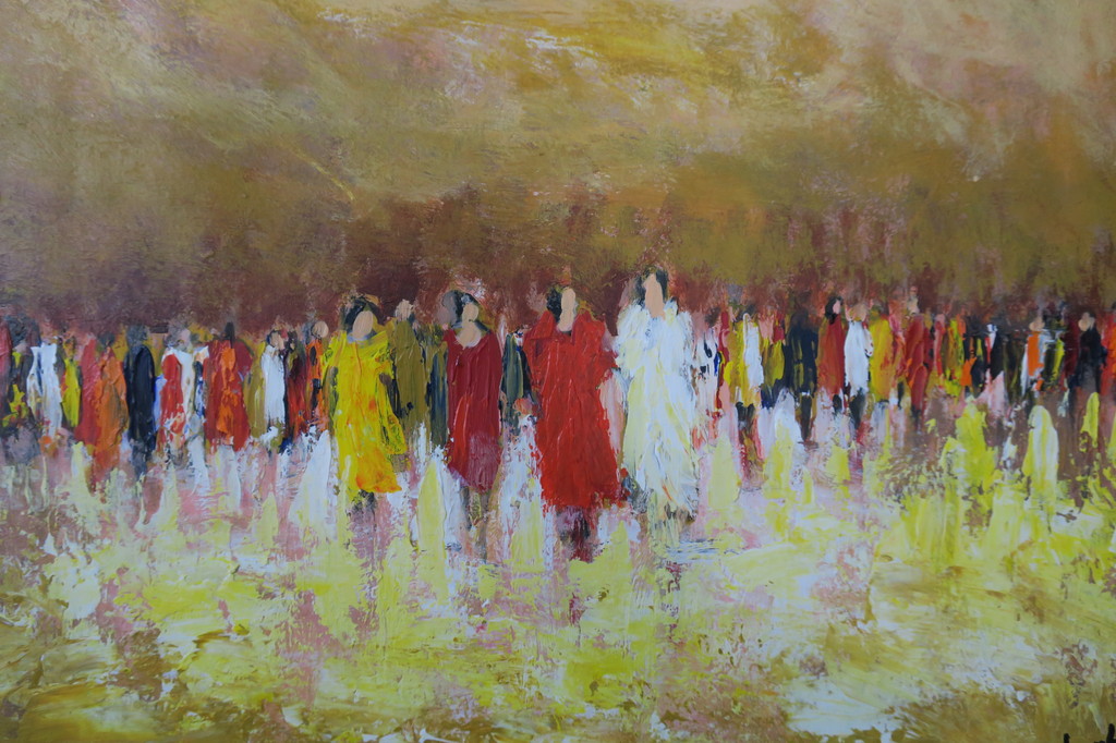 Jose van Gool: Acryl op papier, Z.T. Figuren kopen? Bied vanaf 60!