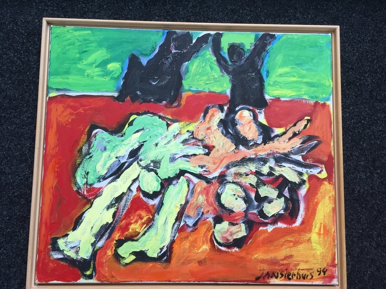 JAN SIERHUIS Amsterdam ( CoBrA ) Olieverf op linnen  kopen? Bied vanaf 1!