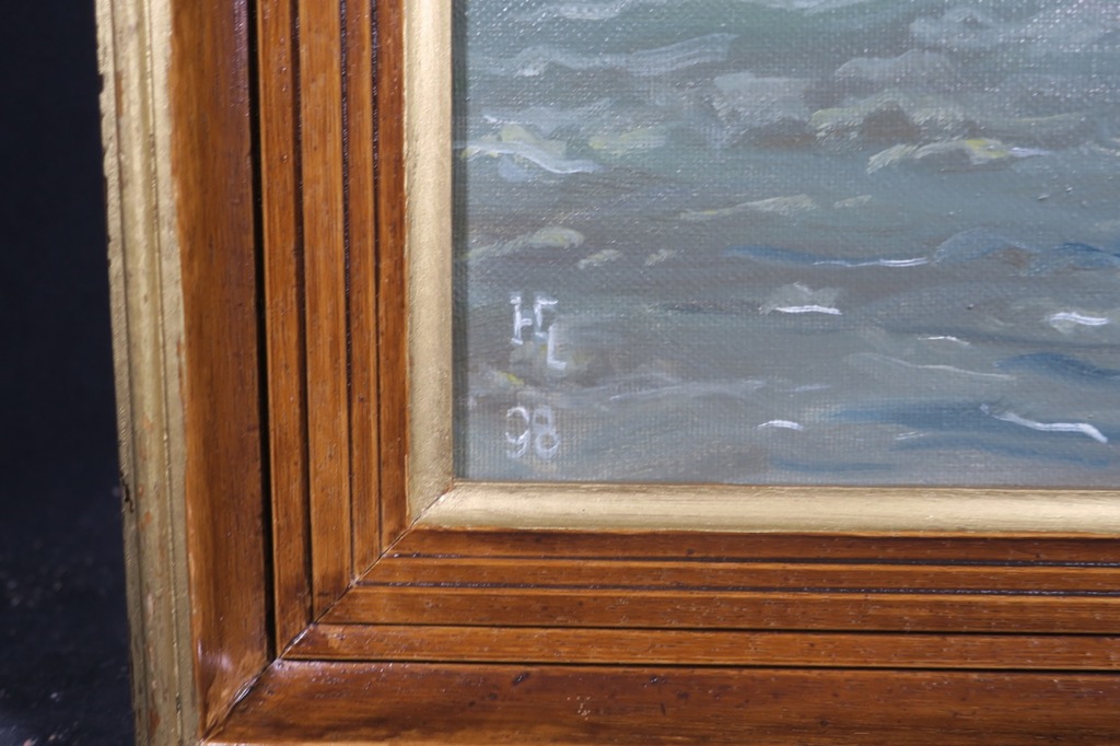 Herman Lievers: Olieverf op doek, Botters op de Gouwzee - Ingelijst kopen? Bied vanaf 1!