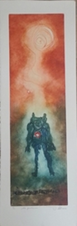 Ad Arma, Ets op papier, Titel: " the questionman" kopen? Bied vanaf 50!