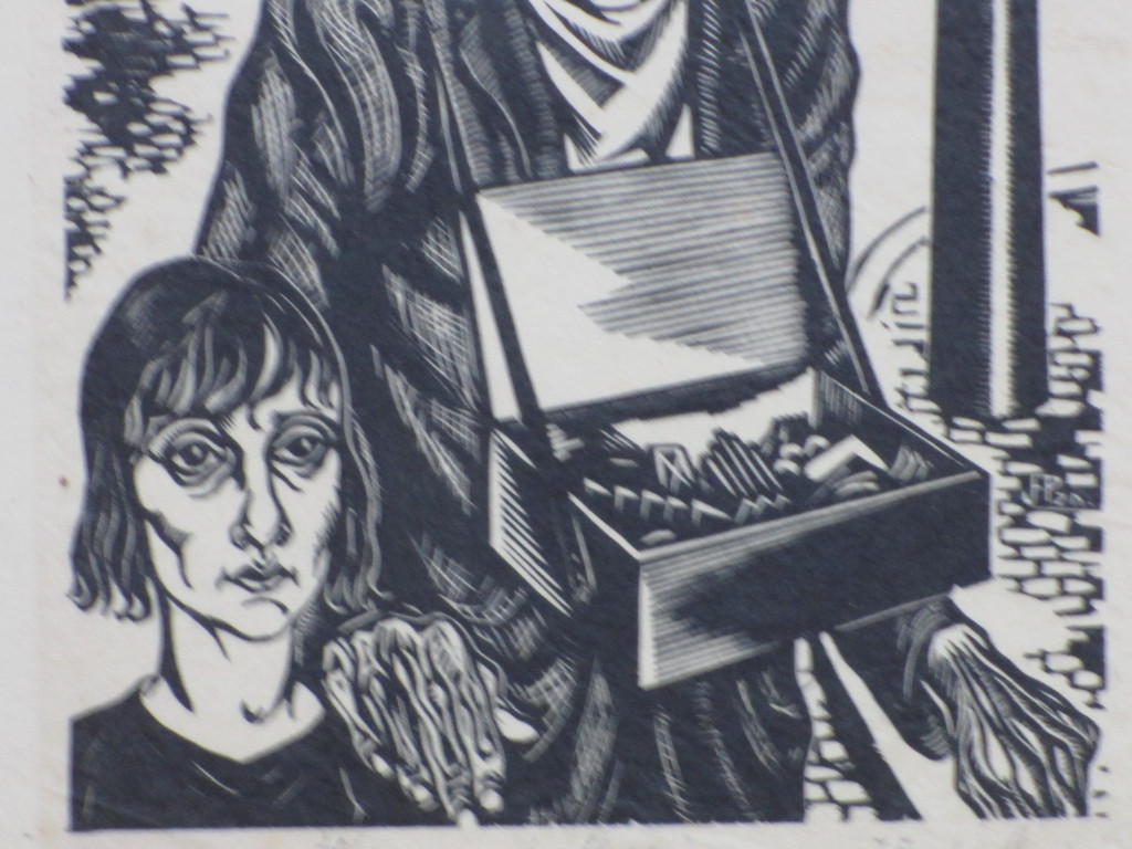 Jan Franken Pzn, Blinde straatventer, Houtsnede kopen? Bied vanaf 40!