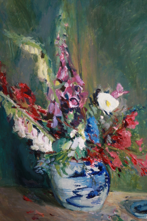 Rudolph Louis Stuivinga - de bild - BLOEMSTILLEVEN in DELFTSE POT kopen? Bied vanaf 125!