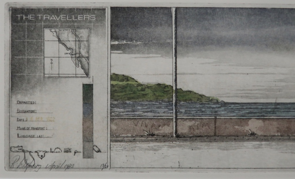 Rolf Weijburg: Ets en aquatint, The travellers - Ingelijst kopen? Bied vanaf 60!