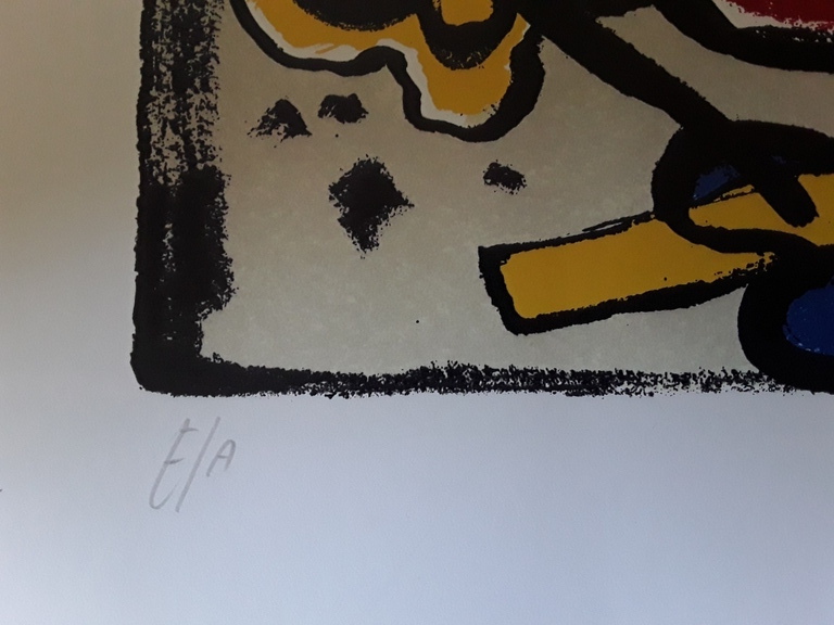 Corneille Lithografie vrouw,vogel,bloem kopen? Bied vanaf 50!