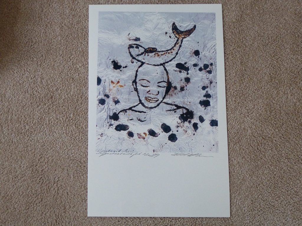 Paul Blanca, foto: Selfportrait with fish, handgesigneerd en genummerd, oplage: 12 kopen? Bied vanaf 150!