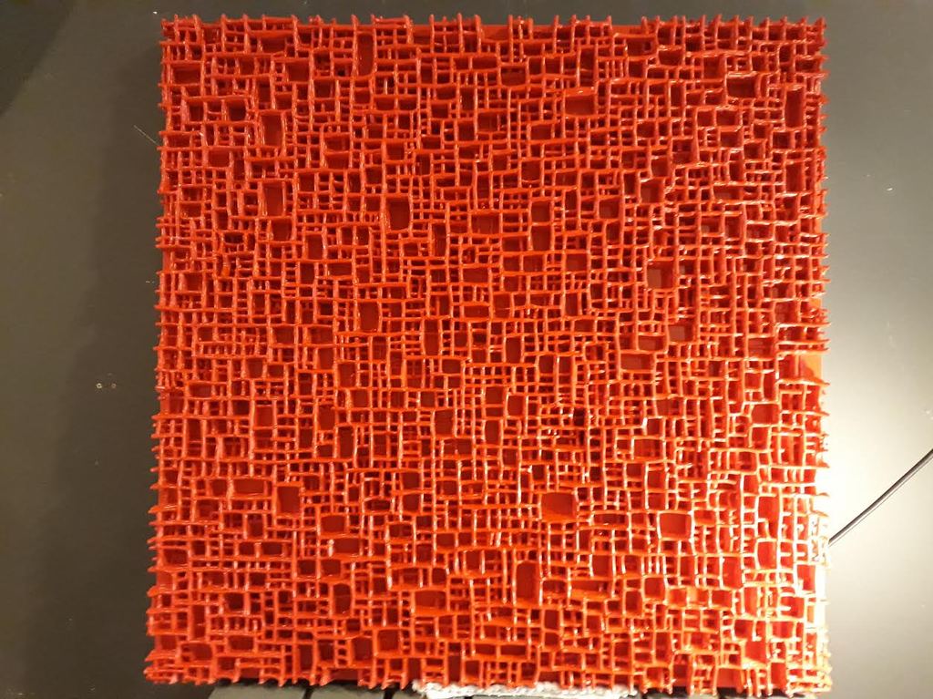 Back to Zero Red 41 Thin Lines   Acrylics on panel. 90/90/7 cm Erwin Stienstra kopen? Bied vanaf 975!