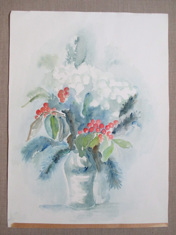 Onbekend, aquarel bloemen kopen? Bied vanaf 1!