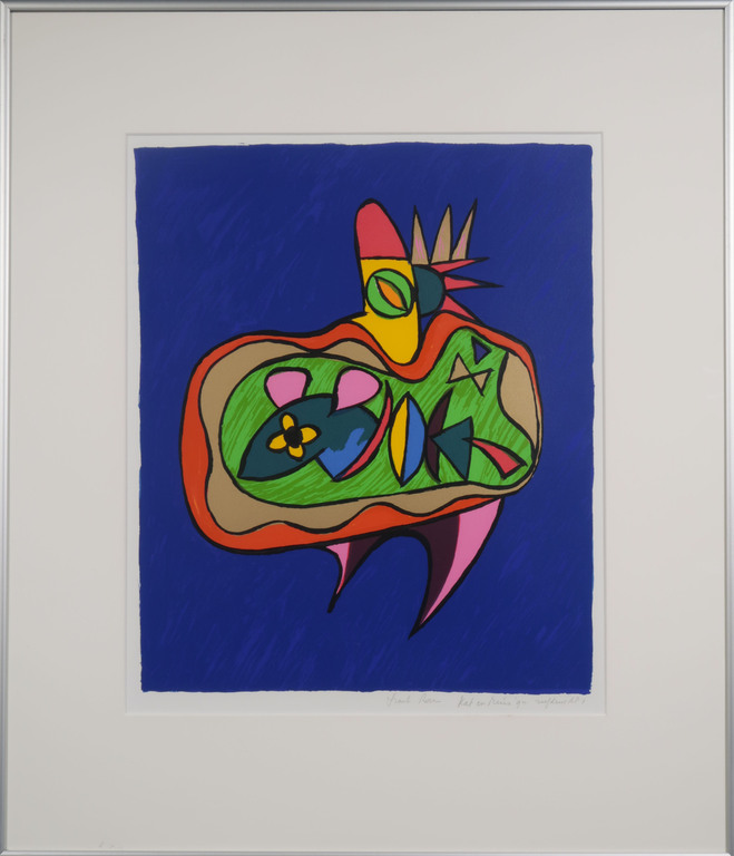 Frank Rosen: Zeefdruk, Kat en muis - Ingelijst verkocht voor € 45!