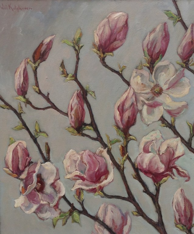 Will Kalshoven, Magnolie, olie op doek verkocht voor € 250!