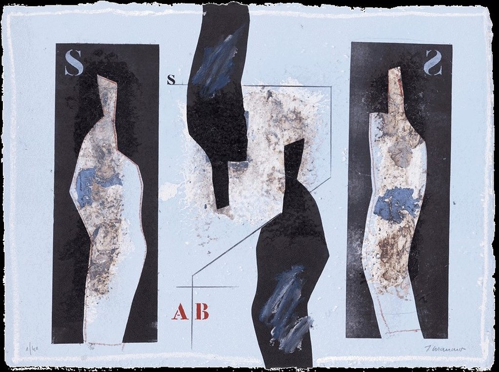 James Coignard: Carborundum gravure op handgeschept papier, Inverse en AB verkocht voor € 150!