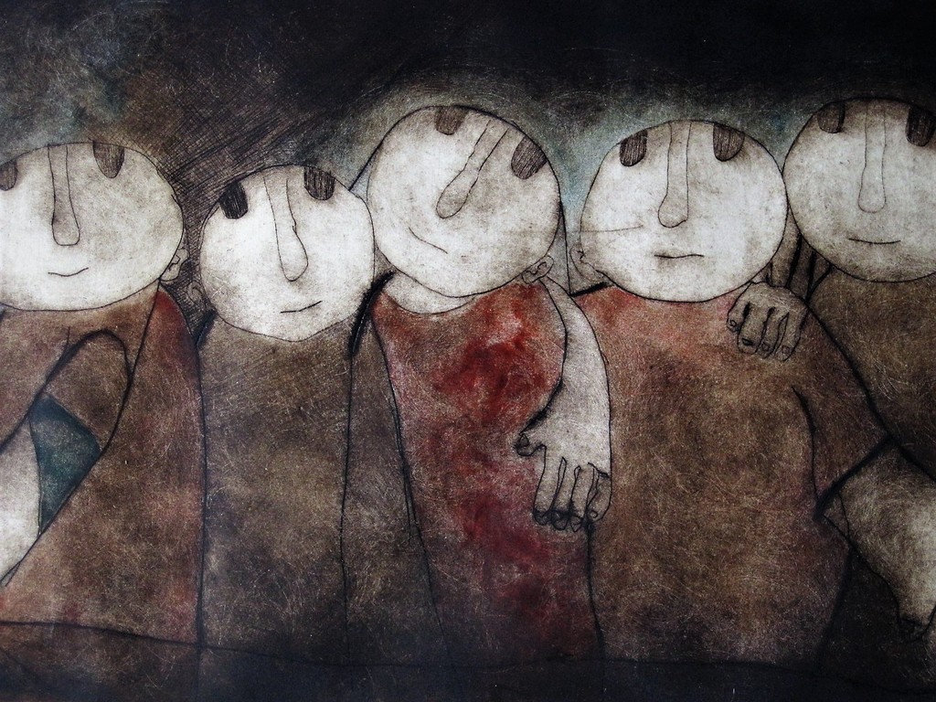Dromerige Grafiek van Gerda Smit "grote Familie" in zeer beperkte oplage van 25! verkocht voor € 247!