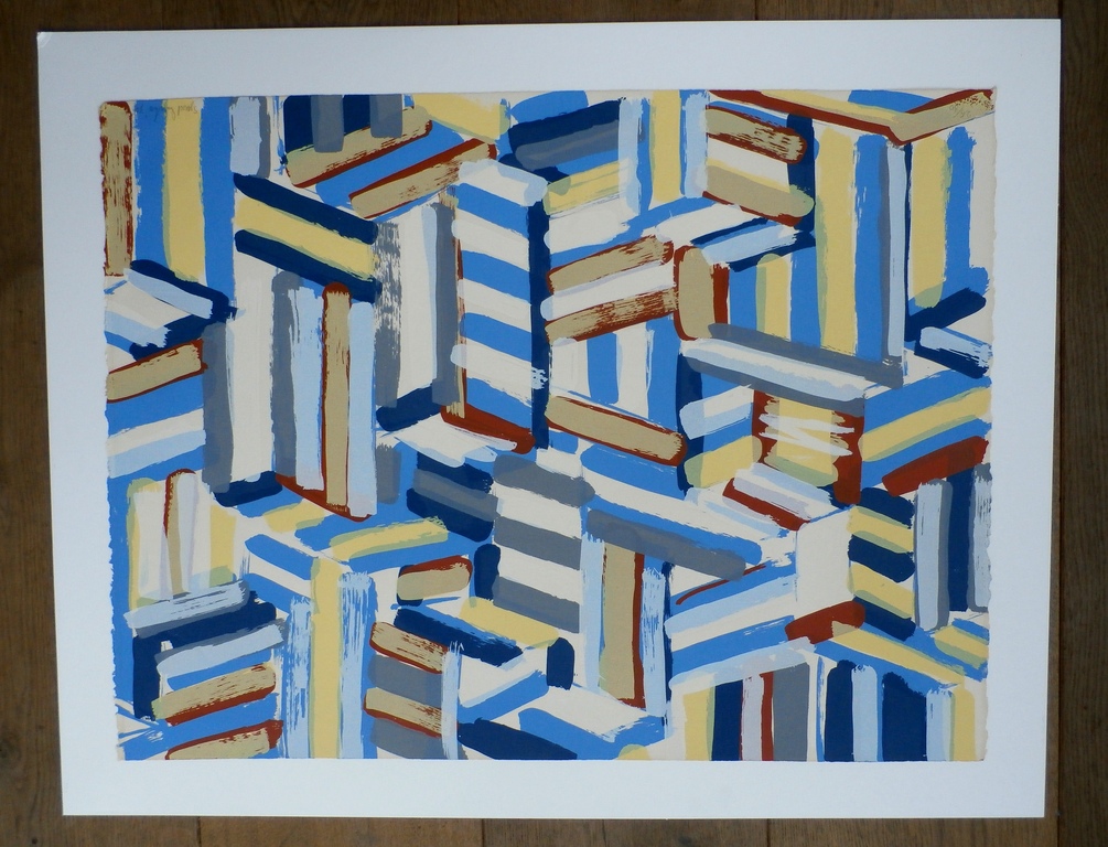 Sjoerd Hofstra - Zeefdruk: Stadsbeeld  - 1979 kopen? Bied vanaf 60!