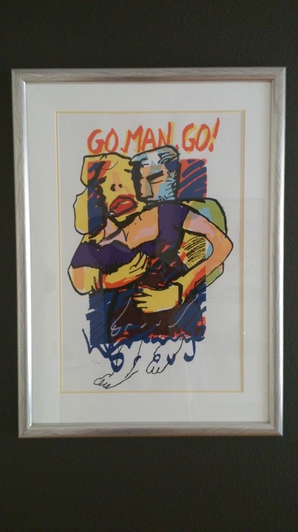 Herman Brood, zeefdruk, 'Go Man Go!' kopen? Bied vanaf 300!