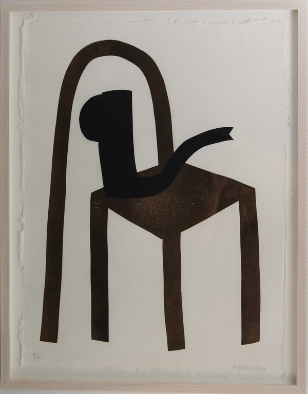 Klaas Gubbels grote houtdruk uit 2007 - oplage 35 ex. verkocht voor € 775!