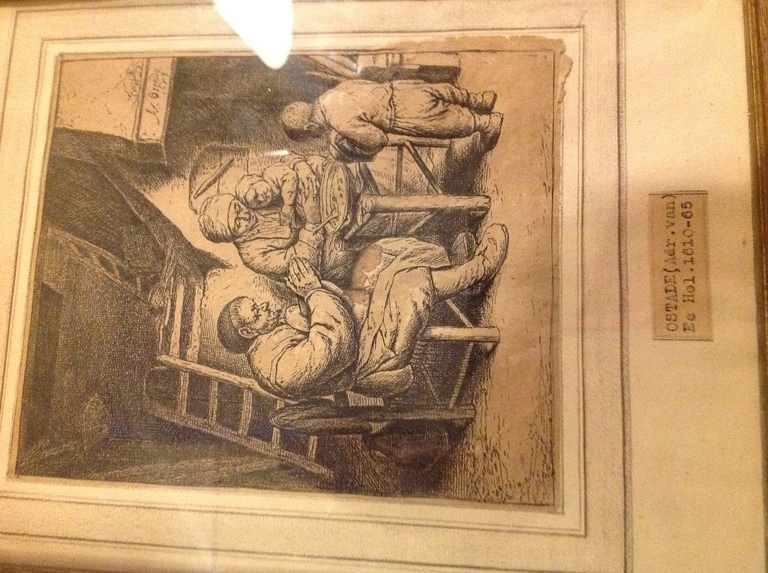 bidden voor de maaltijd  orgineel gravure verkocht voor € 75!