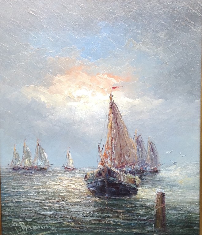 Peter Brouwer, schepen op een stille zee verkocht voor € 150!