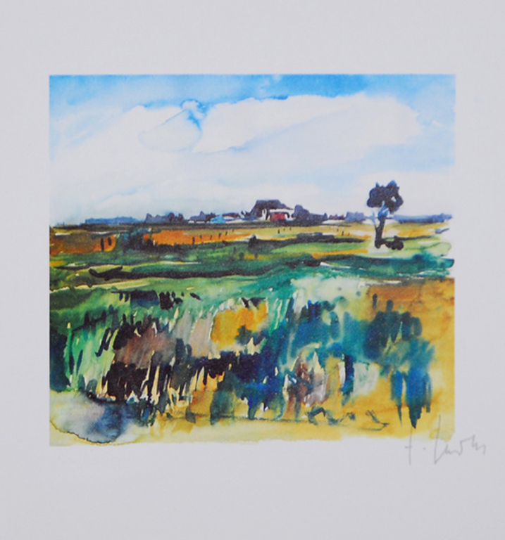 Renate Müller e.a: Lot van vier lithografien, Landschappen kopen? Bied vanaf 20!