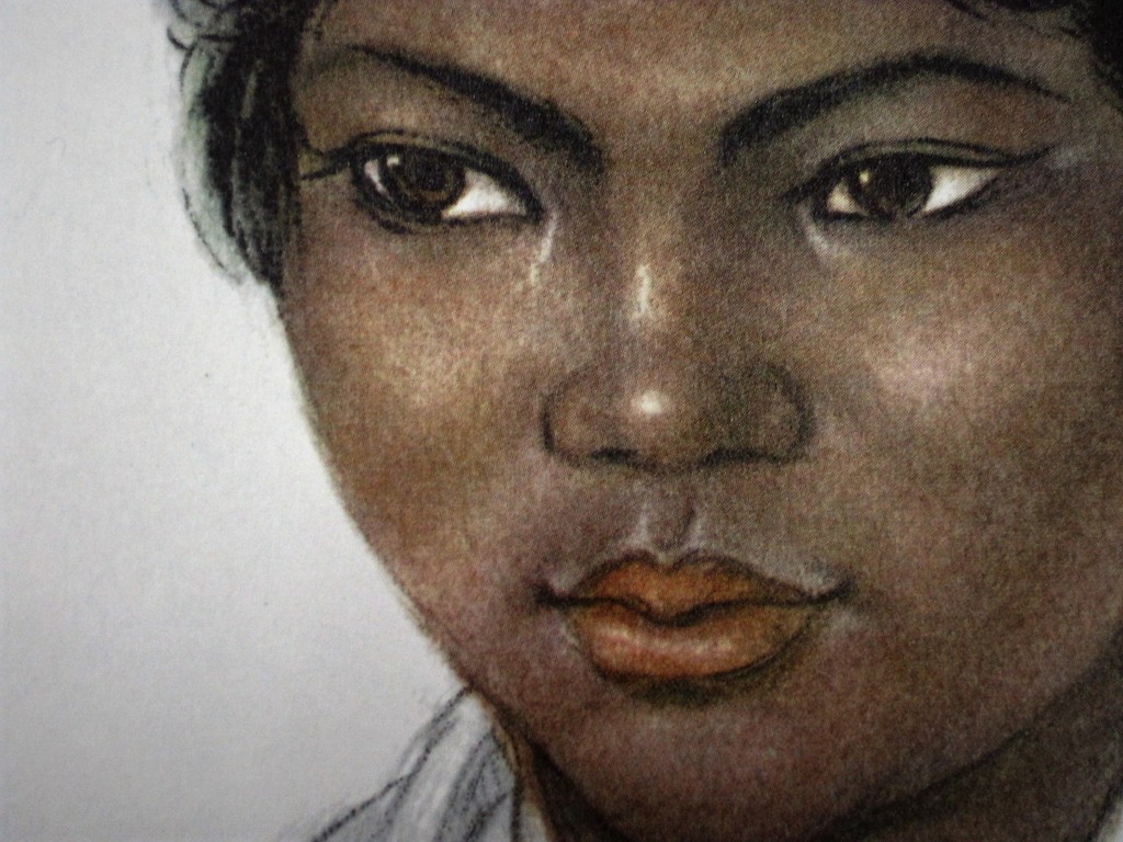 Bijzonder! Orig. Aquarel "Tibetaans Sherpa-meisje" van Ned Ind. portrettekenares kopen? Bied vanaf 1!