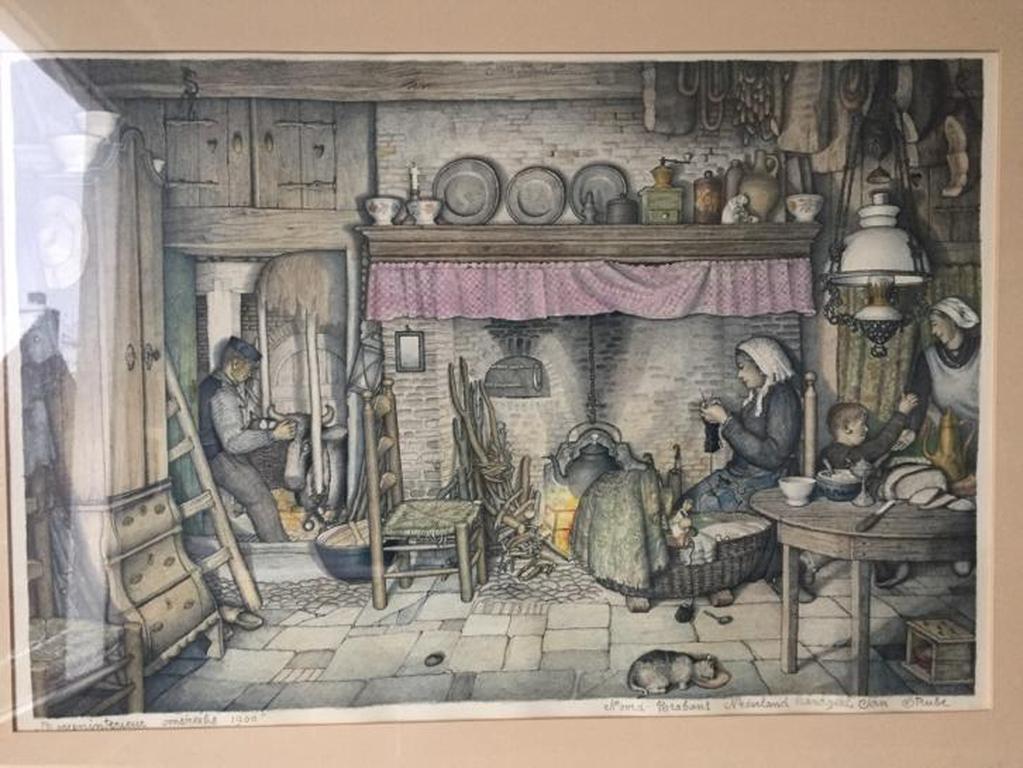 Jan Strube: Kleuren Lithografie verkocht voor € 59!