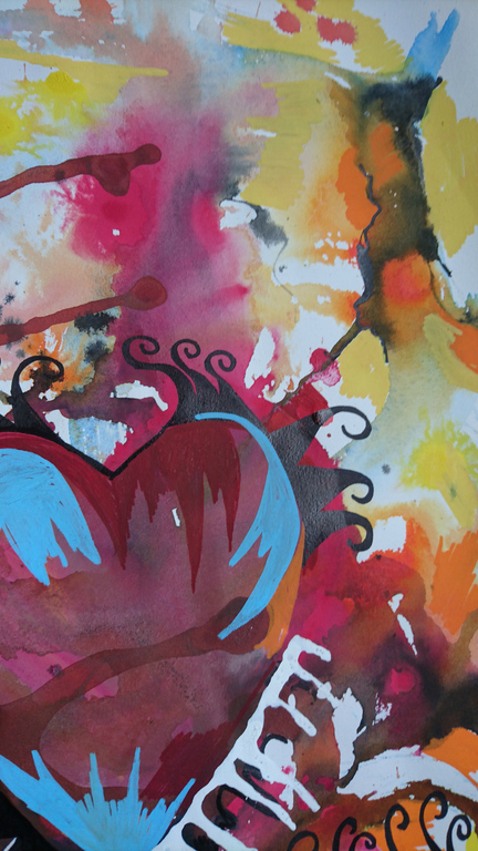 Zippora Meijer    Hidden Muse   acrylinkt op 220 grams aquarelpapier kopen? Bied vanaf 1!
