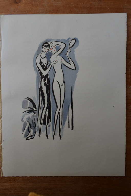 Kees van Dongen - Pochoir La Garconne  - Twee Vrouwen kopen? Bied vanaf 250!