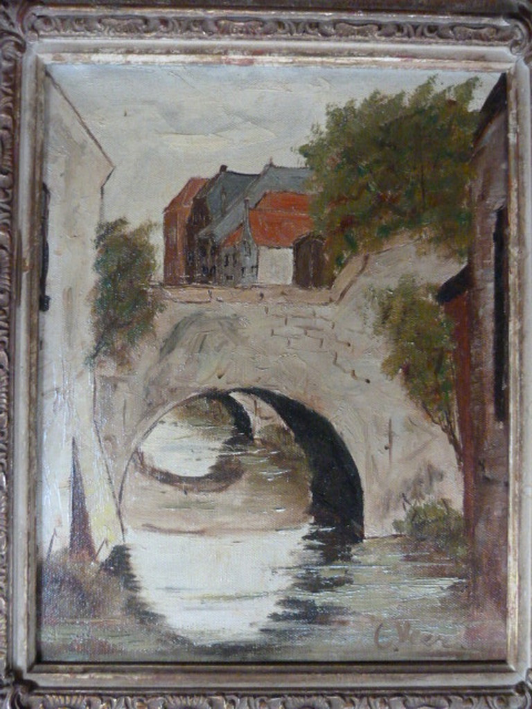 C. Veer  -  olieverf  -  Dieze Den Bosch verkocht voor € 35!