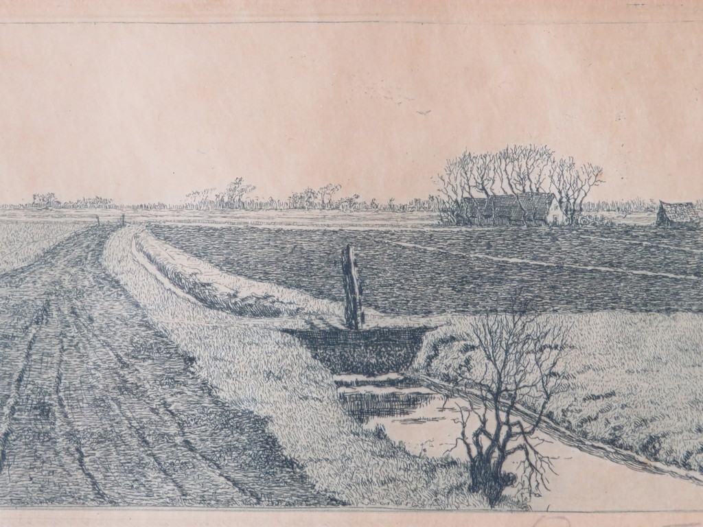 Carl Wilhelm Louis Stiel (1881-1950) - ets - landschap kopen? Bied vanaf 1!