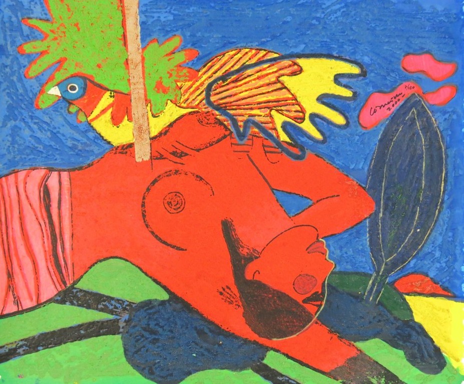 Corneille: Terragrafie, Femme et oiseau de paradis kopen? Bied vanaf 250!