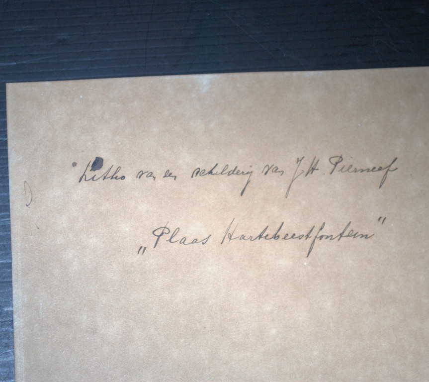 J.H.Pierneef - lithografie Hartbeesfontein Zuid-Afrika  kopen? Bied vanaf 35!