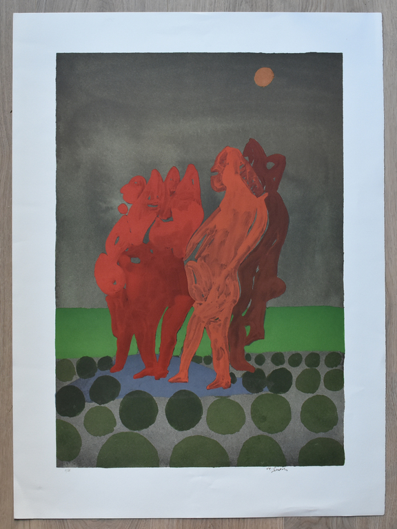 Vic Gentils - Vic Gentils , Litho, 4 figuren , gesigneerd/genummerd ea, ca. 1980, near mint+ kopen? Bied vanaf 38!