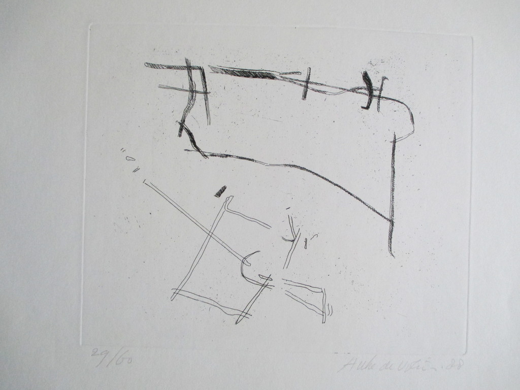 Auke de Vries, lijnets 1988, nr. 29/60 ex. kopen? Bied vanaf 90!