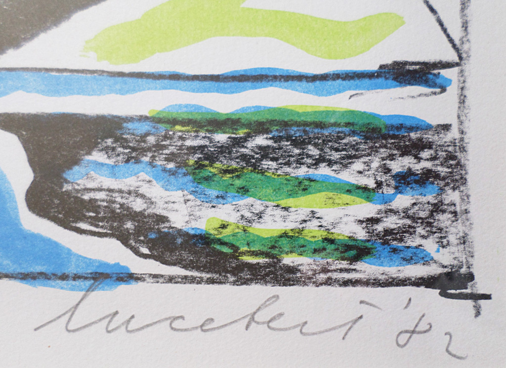 Lucebert - Blauwe figuren, litho (ingelijst) kopen? Bied vanaf 225!