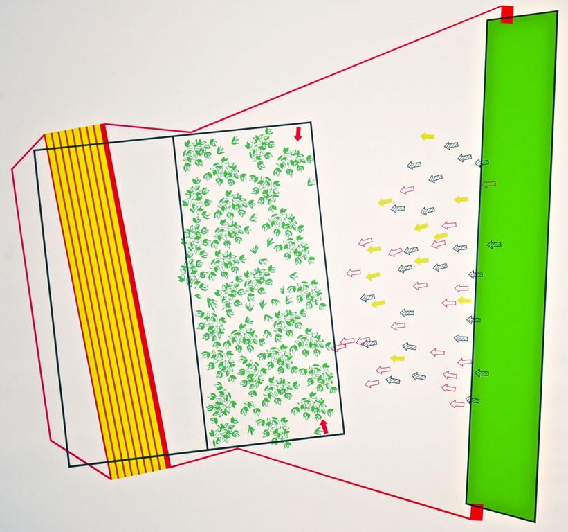 Gerard Verdijk: Zeefdruk. Compositie met pijlen  verkocht voor € 45!