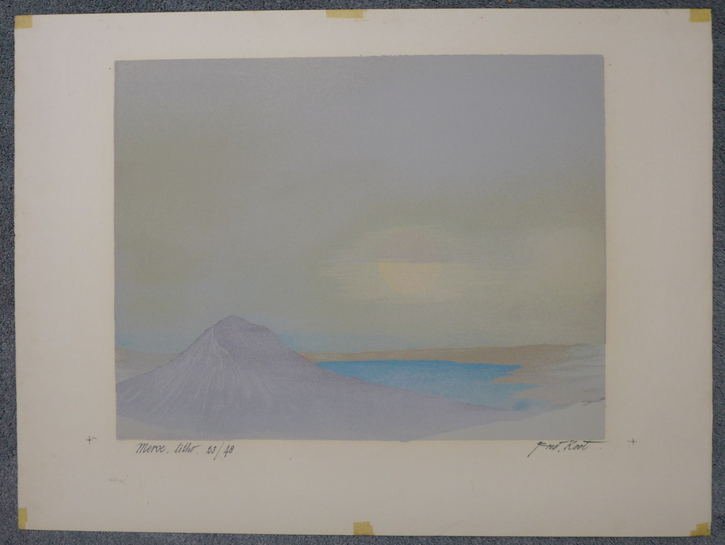 Fred Koot, litho, titel: Meroe, oplagenummer 23/48 beeldformaat 35 x 44.7 cm.  verkocht voor € 50!