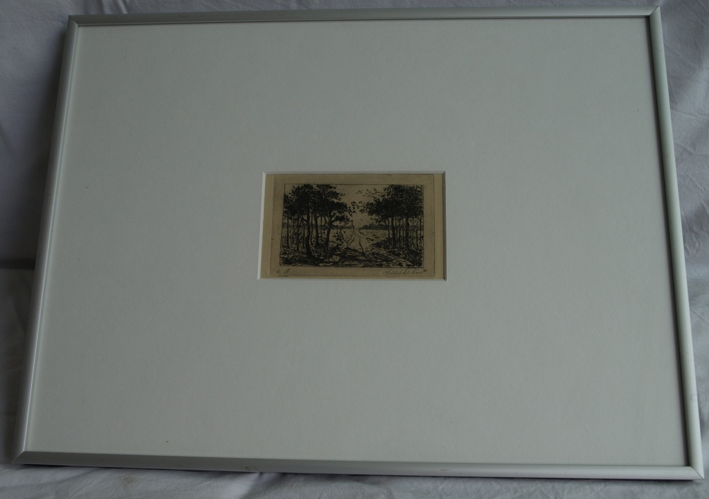SUZE DE LINT (1878-1953) – Ets- Landschap  –Gesigneerd & ingelijst–ca 1920 kopen? Bied vanaf 1!