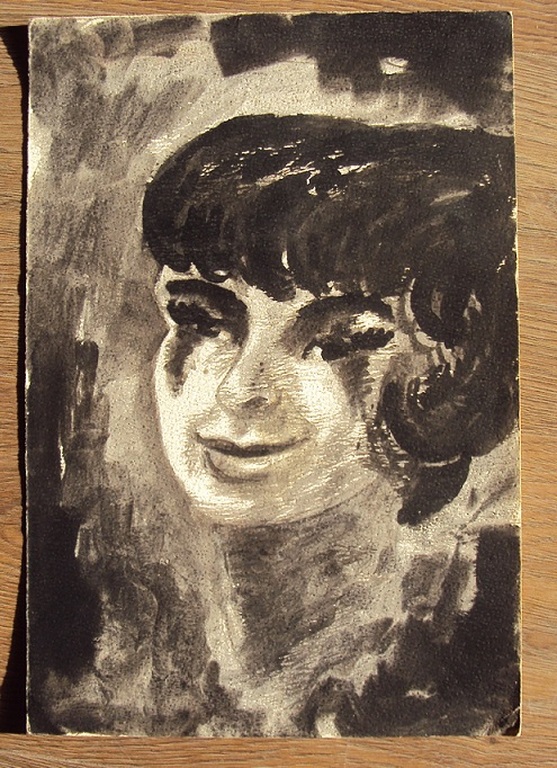 Wim Jurcka, gouache, portret vrouw kopen? Bied vanaf 20!