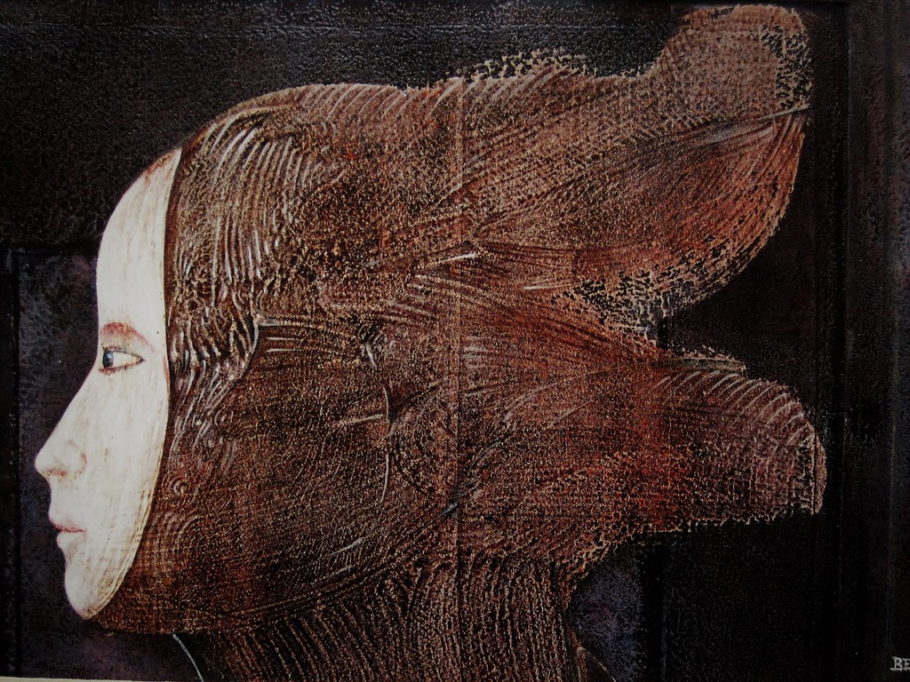 Weergaloos mooi Italiaans Surrealistisch Olieverf "Vrouw en Vis" gesigneerd  kopen? Bied vanaf 1!